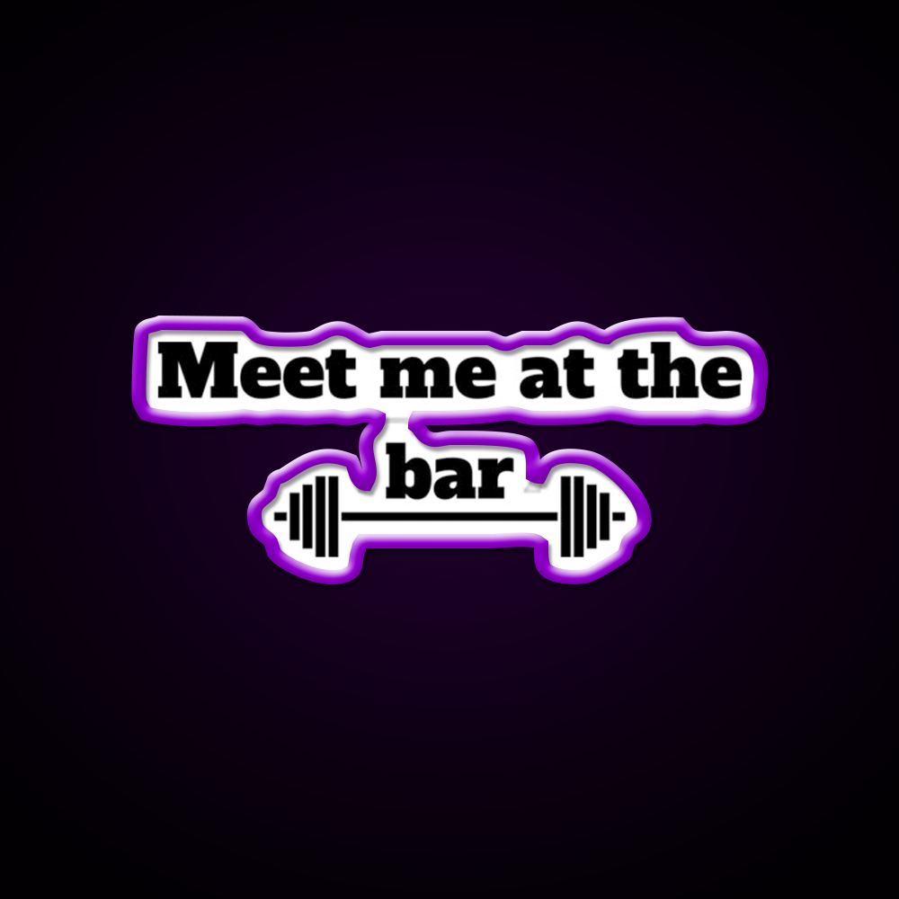 Meet Me At The Bar Man Cave Bar Led Neon Sign Rgb Color