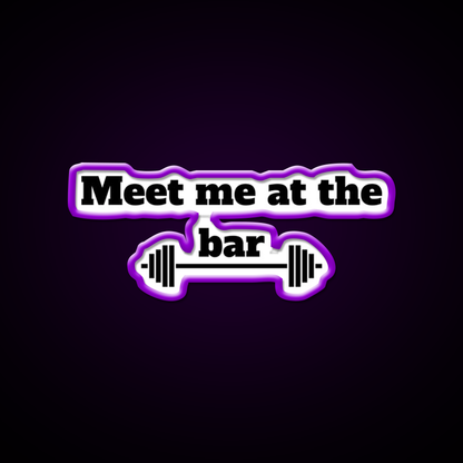 Meet Me At The Bar Man Cave Bar Led Neon Sign Rgb Color