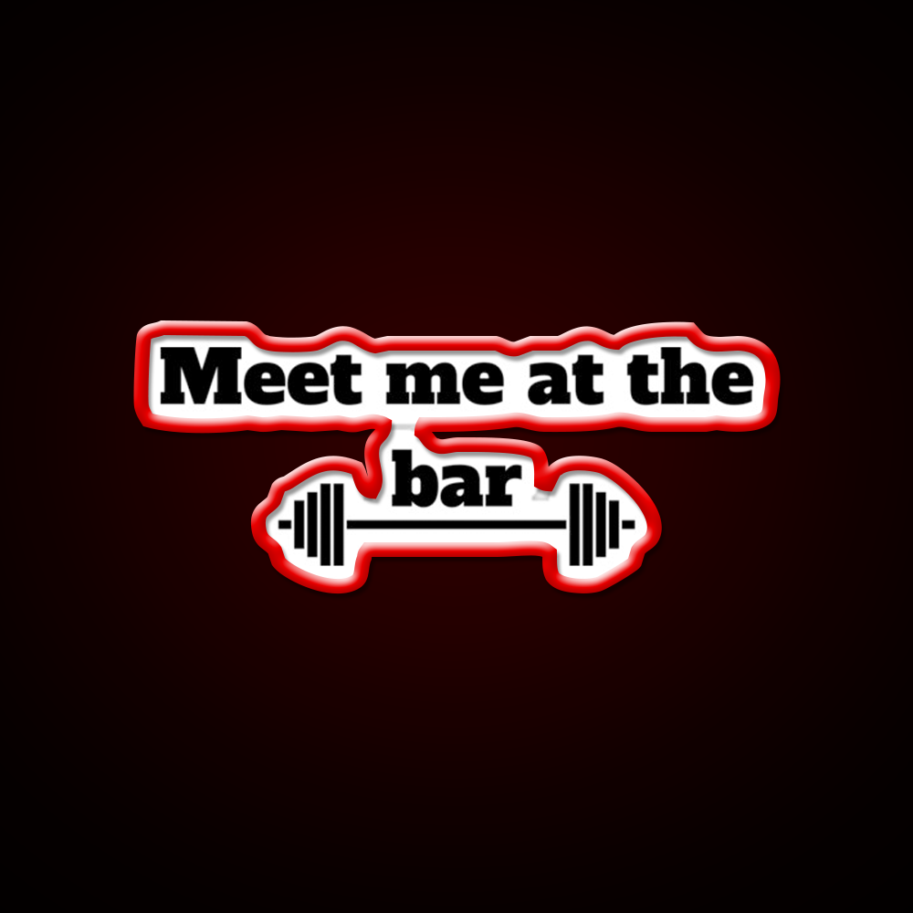 Meet Me At The Bar Man Cave Bar Led Neon Sign Rgb Color