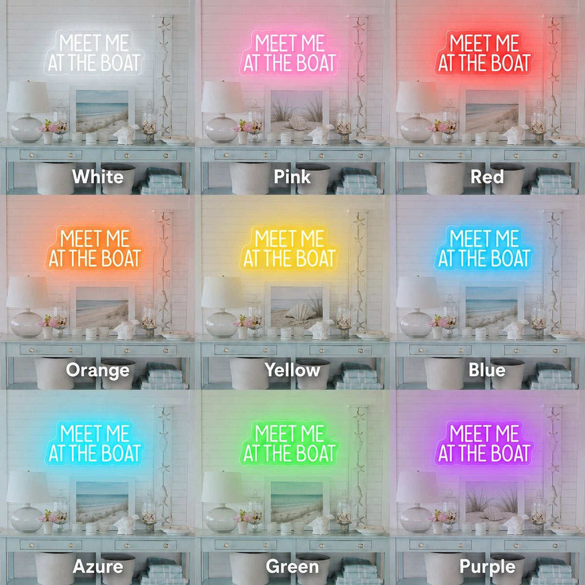 Meet Me At The Boat LED Neon Sign - Shineneon