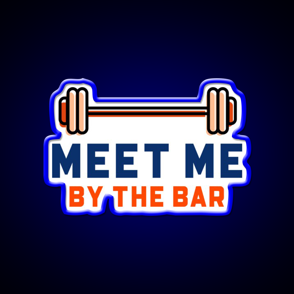 Meet Me By The Bar Man Cave Bar Led Neon Sign Rgb Color