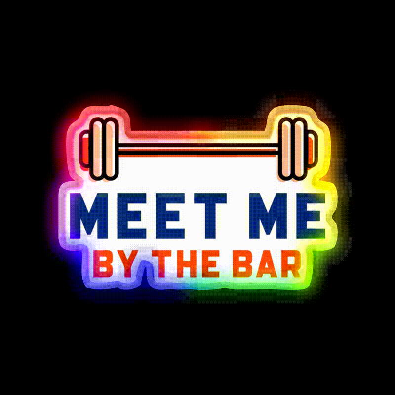 Meet Me By The Bar Man Cave Bar Led Neon Sign Rgb Color