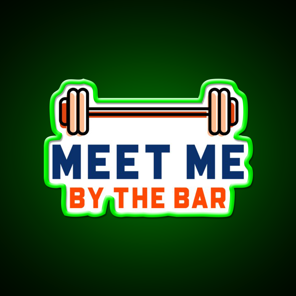 Meet Me By The Bar Man Cave Bar Led Neon Sign Rgb Color