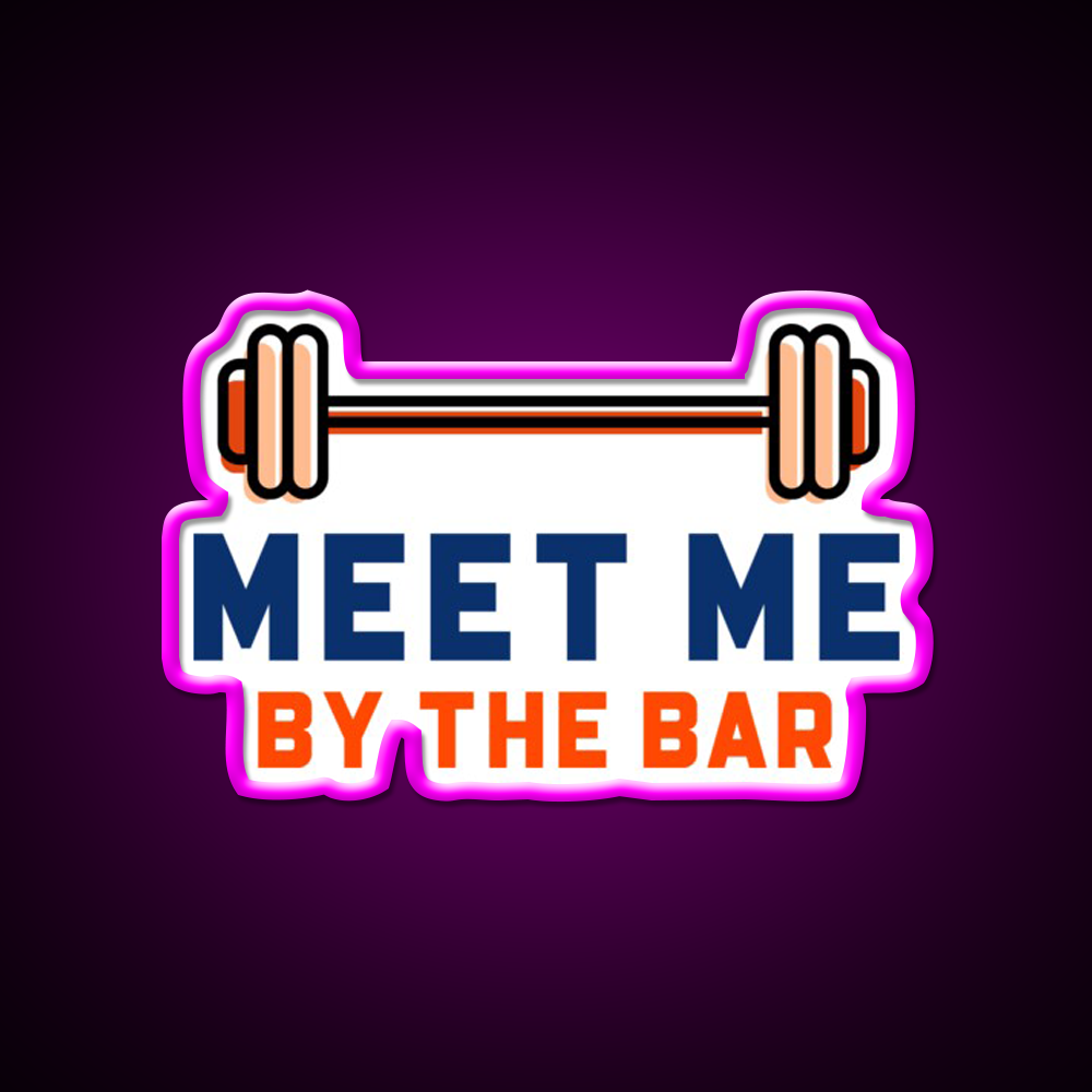Meet Me By The Bar Man Cave Bar Led Neon Sign Rgb Color
