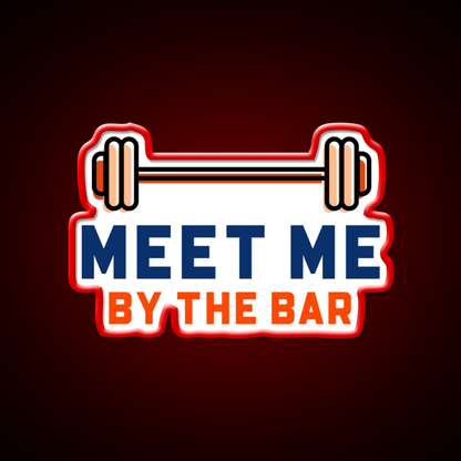 Meet Me By The Bar Man Cave Bar Led Neon Sign Rgb Color