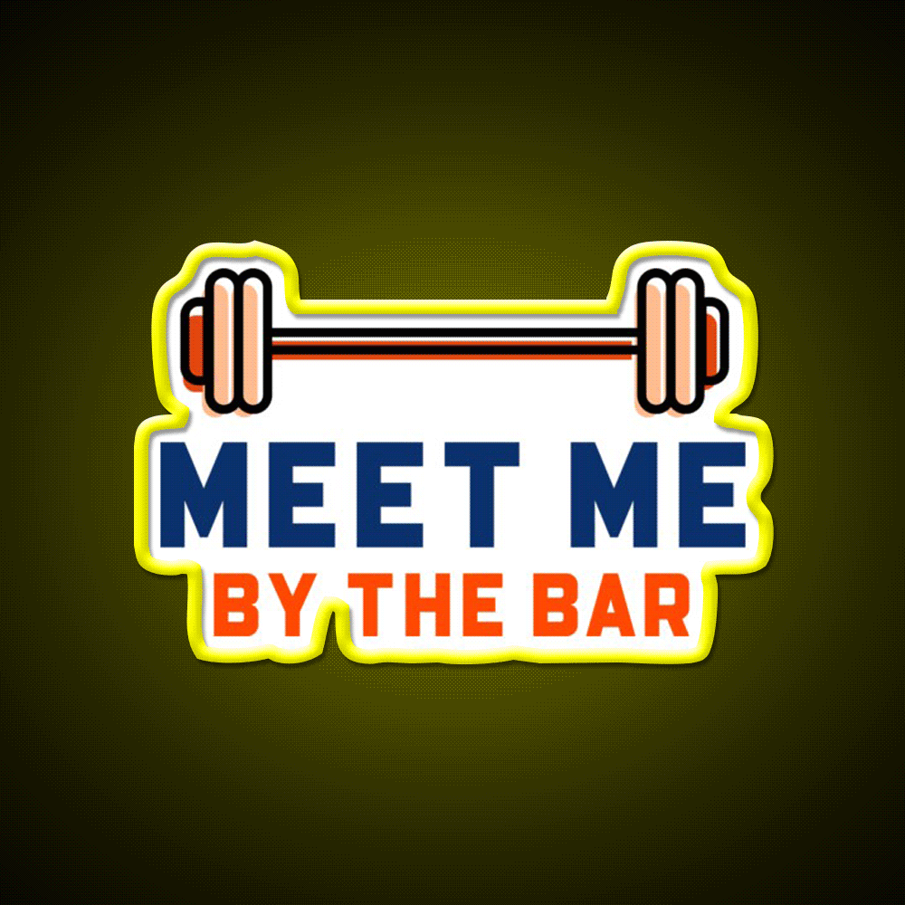 Meet Me By The Bar Man Cave Bar Led Neon Sign Rgb Color