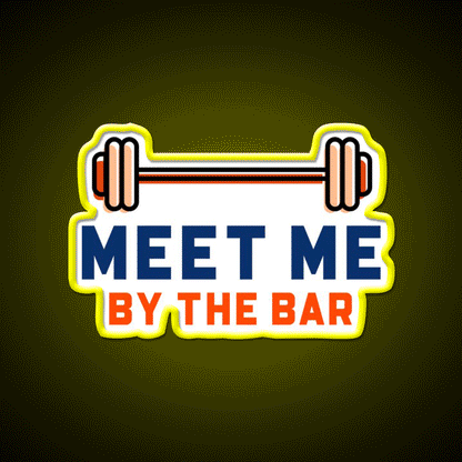 Meet Me By The Bar Man Cave Bar Led Neon Sign Rgb Color
