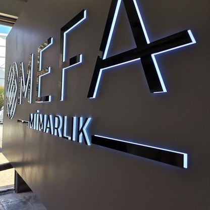 Mefa Mimarlik 3D Backlit Channel Letters Led Light Sign - Shineneon
