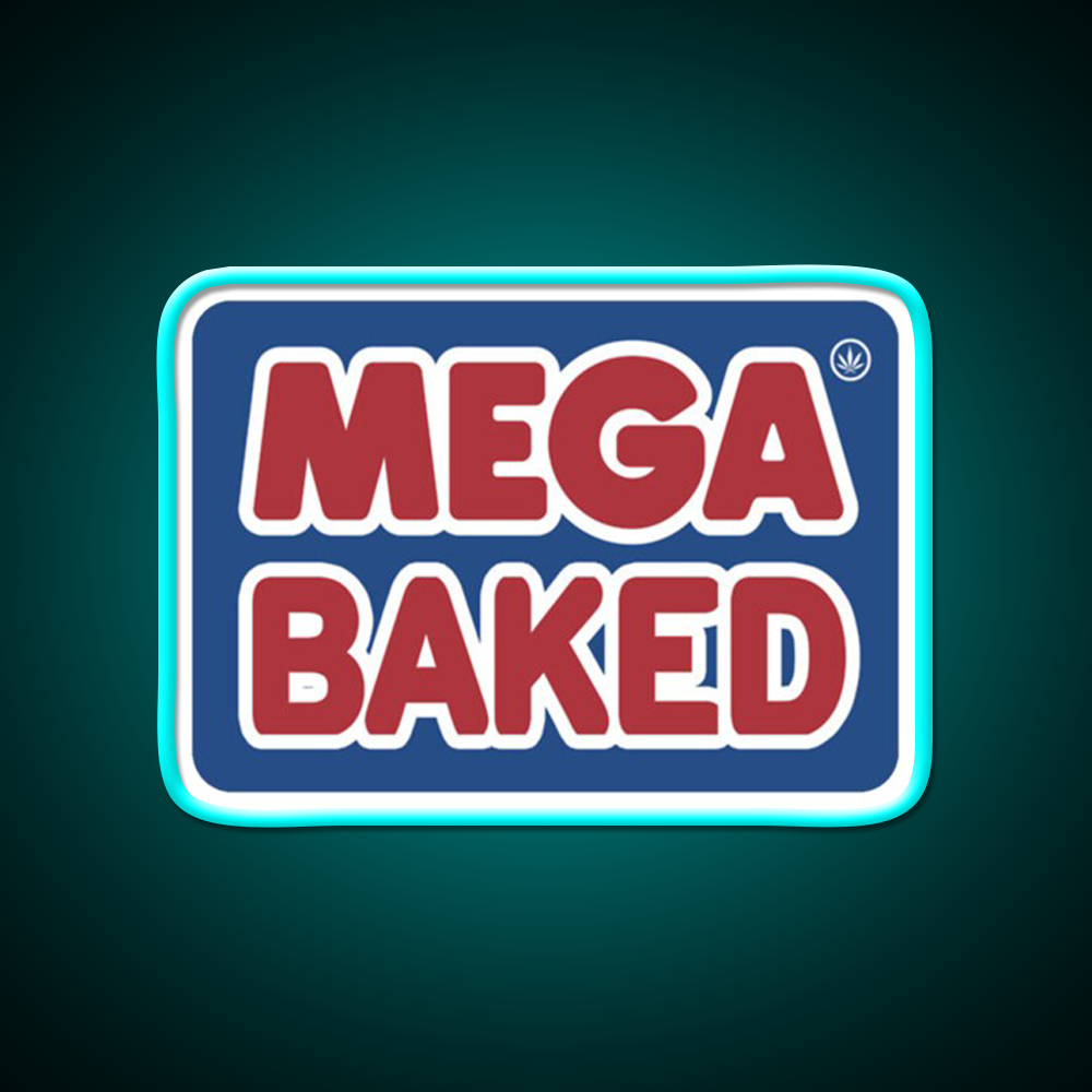 Mega Baked Hemp Inspired Green Leaf Led Neon Sign Rgb Color - Size and dimension reference
