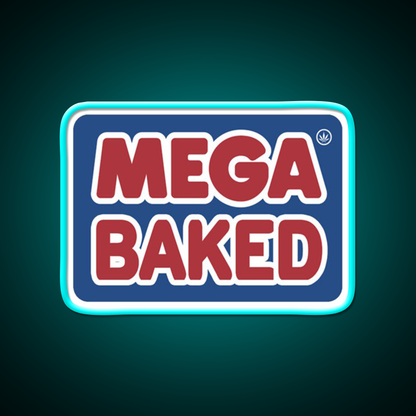 Mega Baked Hemp Inspired Green Leaf Led Neon Sign Rgb Color - Size and dimension reference
