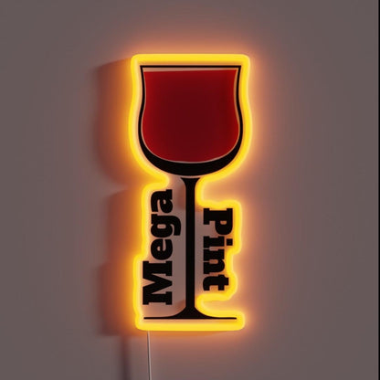 Mega Pint Rgb Led Neon Sign - Custom LED neon sign front view