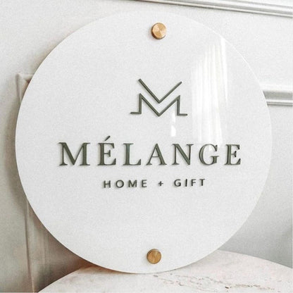 Melance Home Gift Acrylic Business Logo Sign - Shineneon