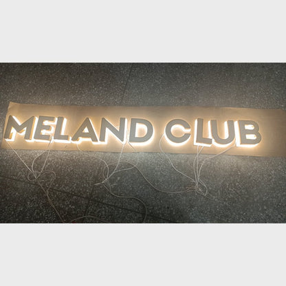 Meland Club 3D Backlit Channel Letters Led Light Sign - Shineneon