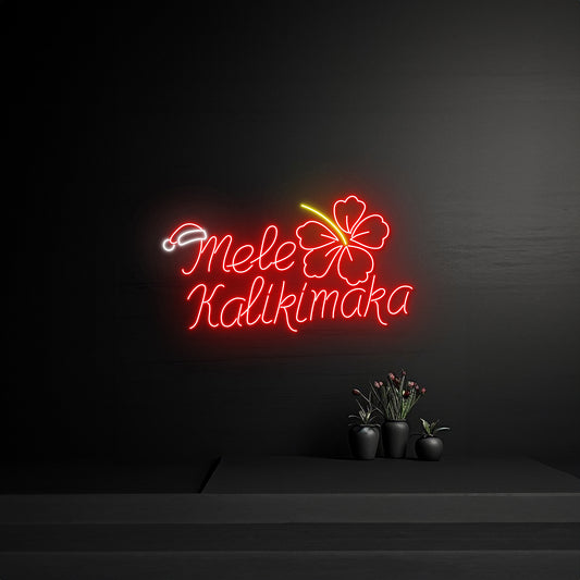 Mele Kalikimaka Neon Sign