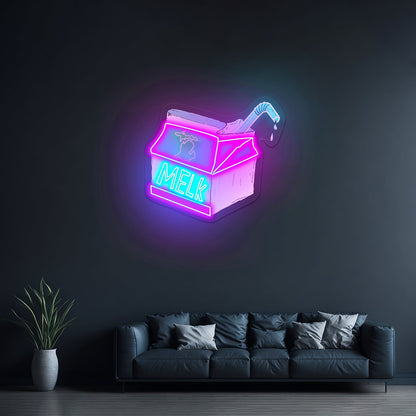 Melk Michigan Artwork Aesthetic Neon Signs - Shineneon