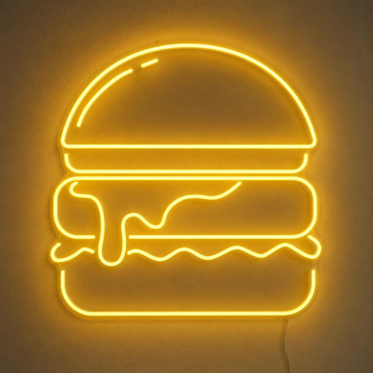 Melted Cheese Burger Neon Sign LED Neon Sign high-converting product image