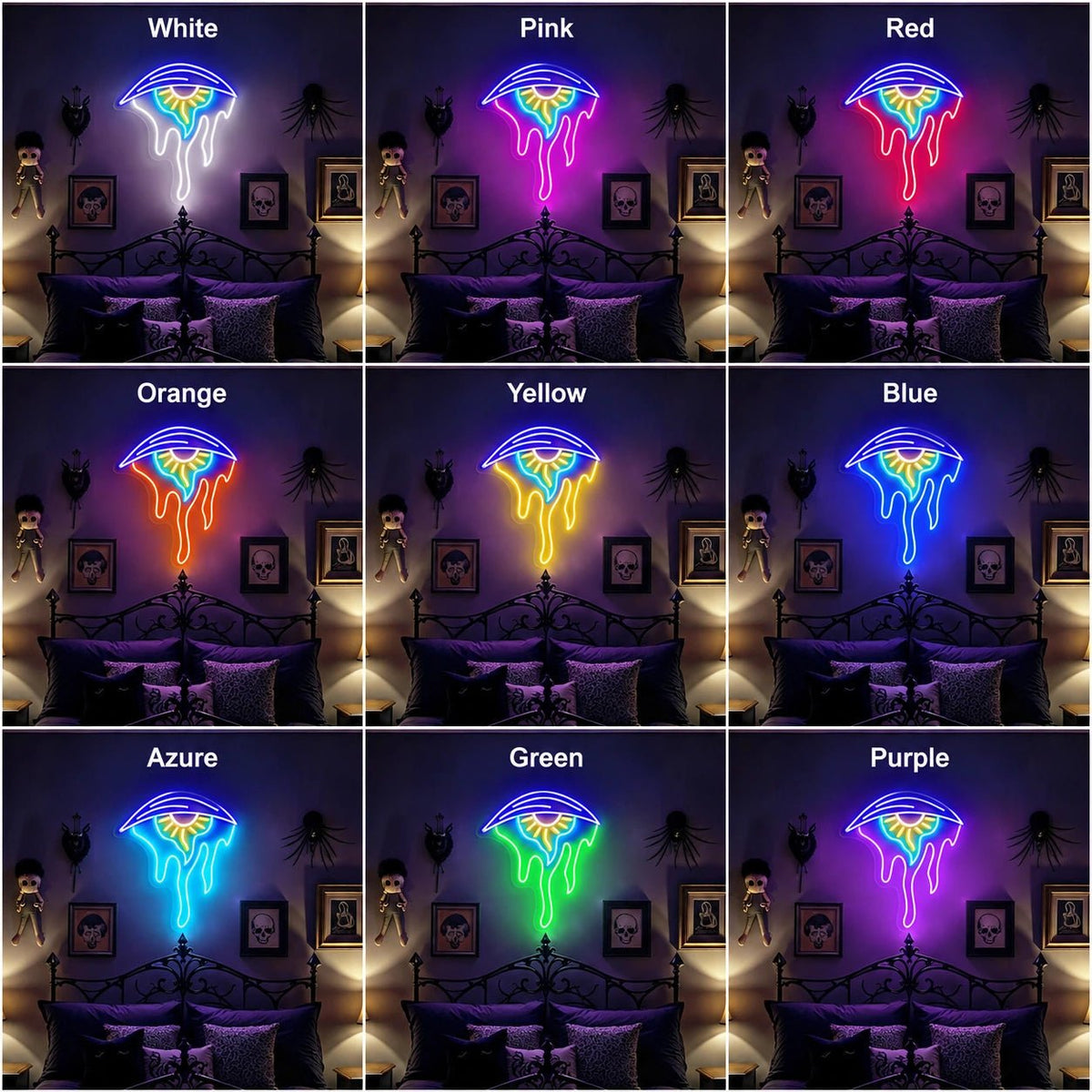 Melting Evil Eye LED Neon Sign - Shineneon