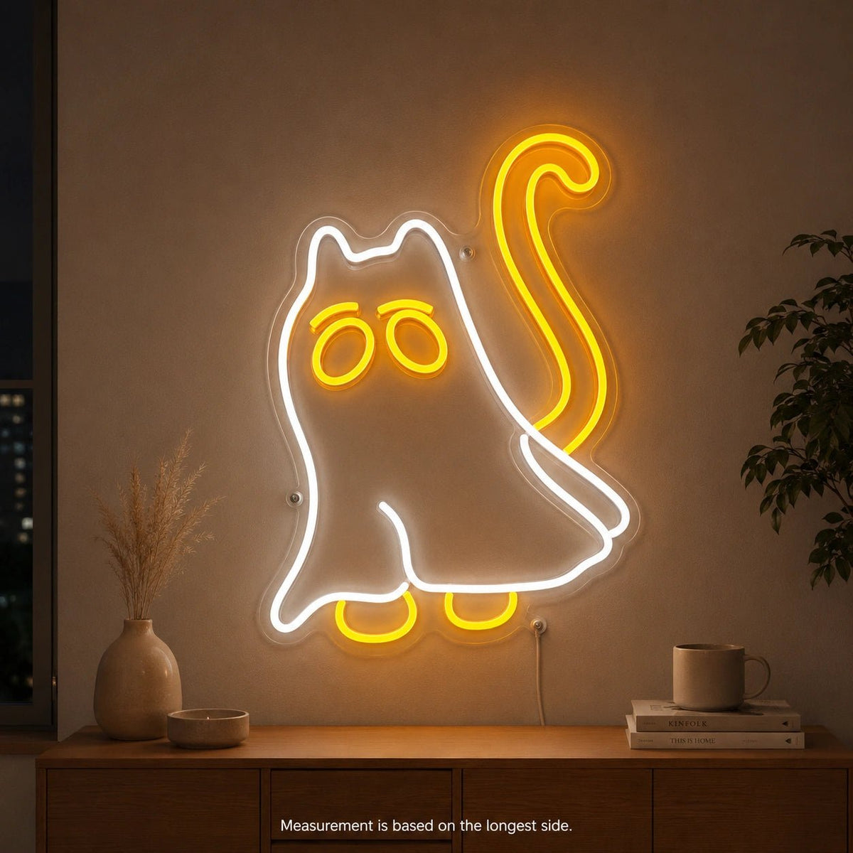 Melting Ghost Cat LED Neon Sign - Shineneon