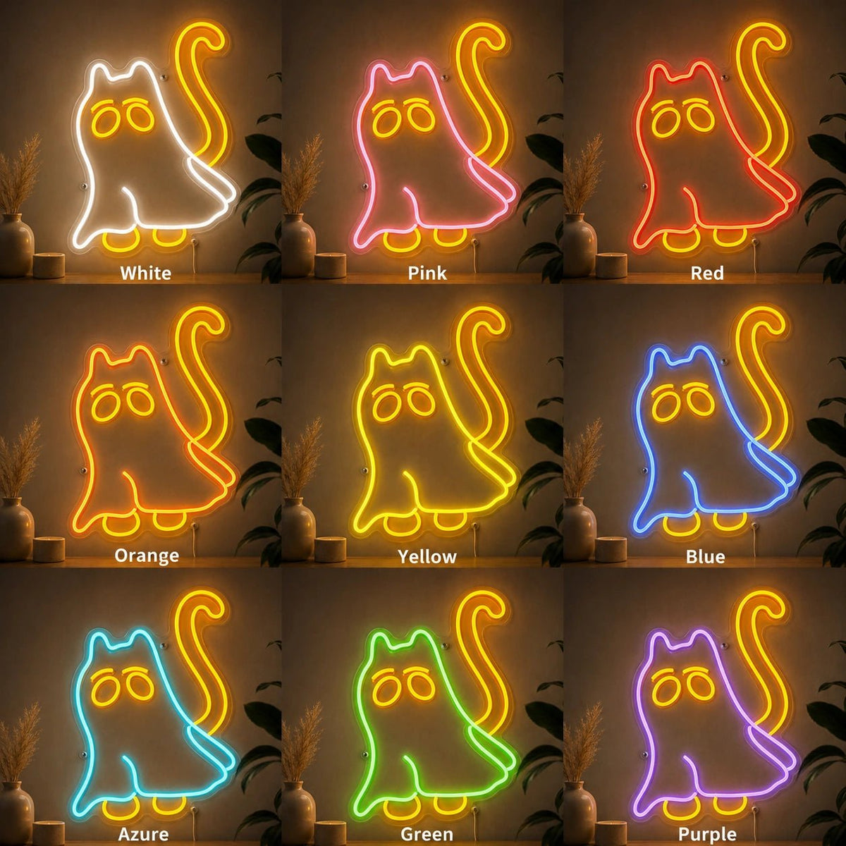 Melting Ghost Cat LED Neon Sign - Shineneon