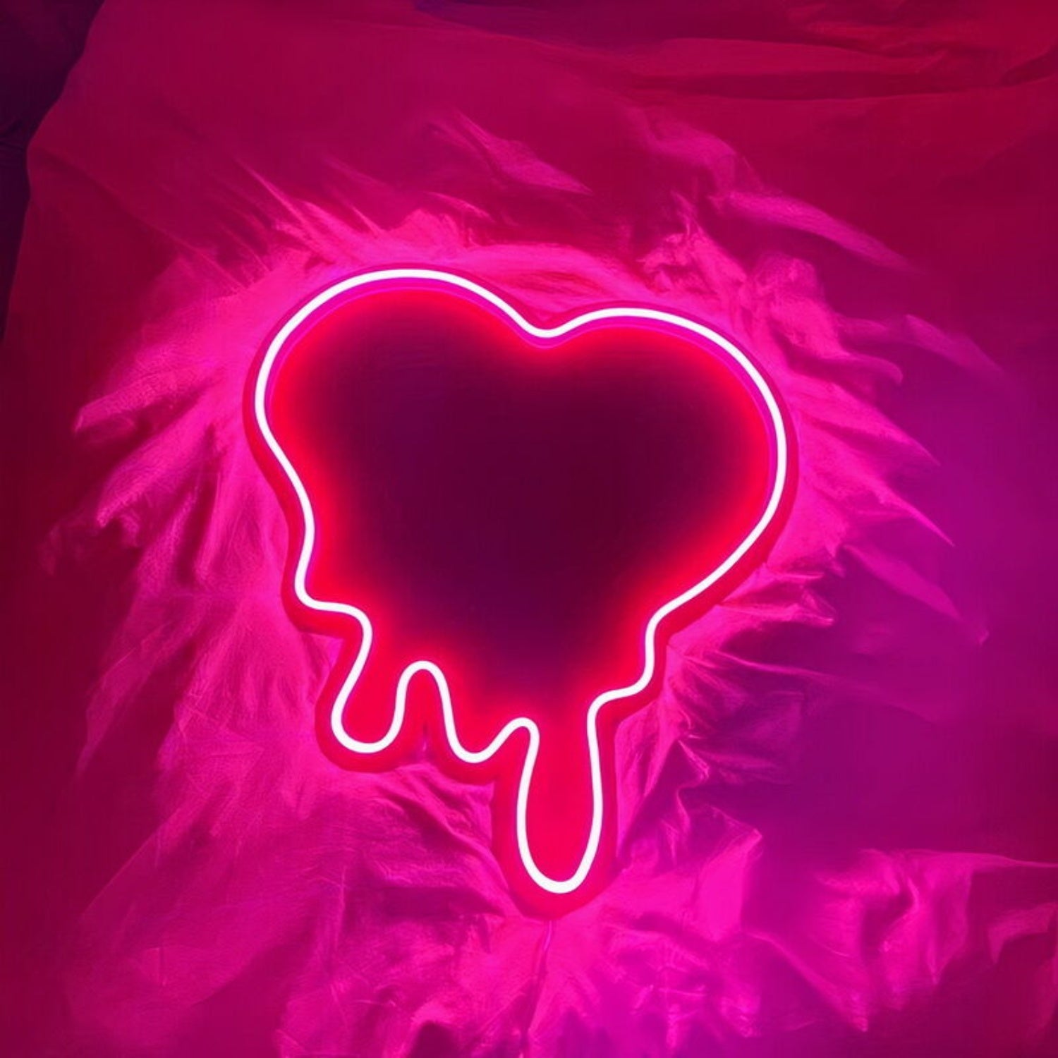 Melting Heart Neon Sign For Unique Love Themed Decor | Shineneon