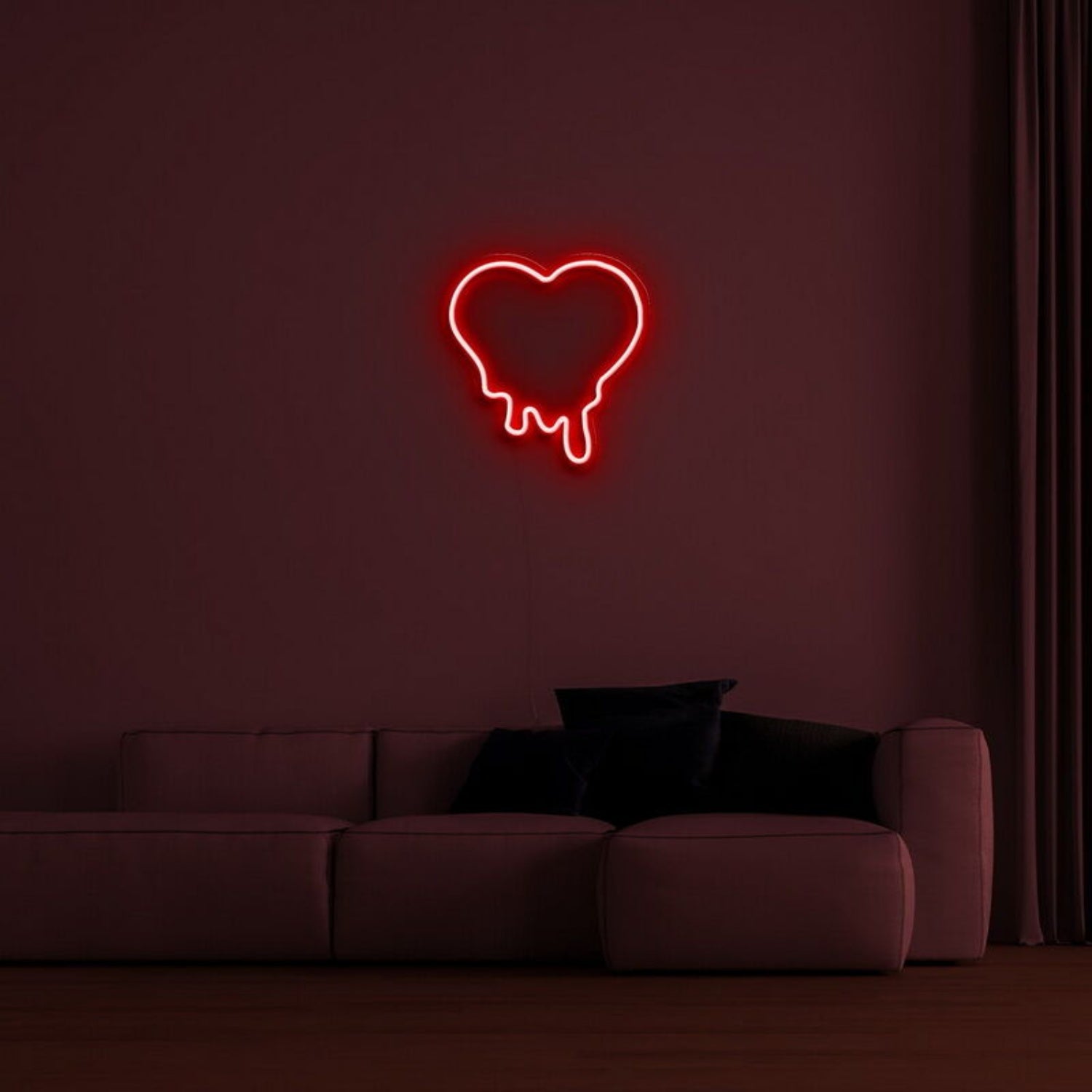 Melting Heart Neon Sign For Unique Love Themed Decor | Shineneon