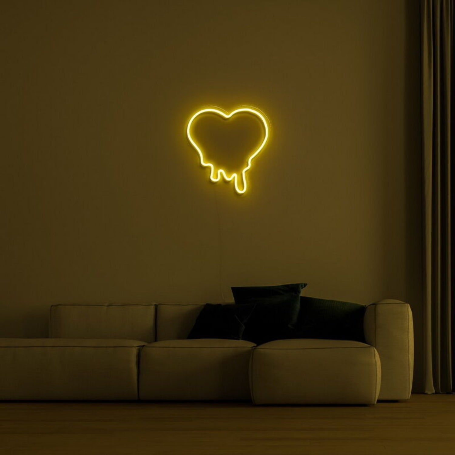 Melting Heart Neon Sign For Unique Love Themed Decor | Shineneon