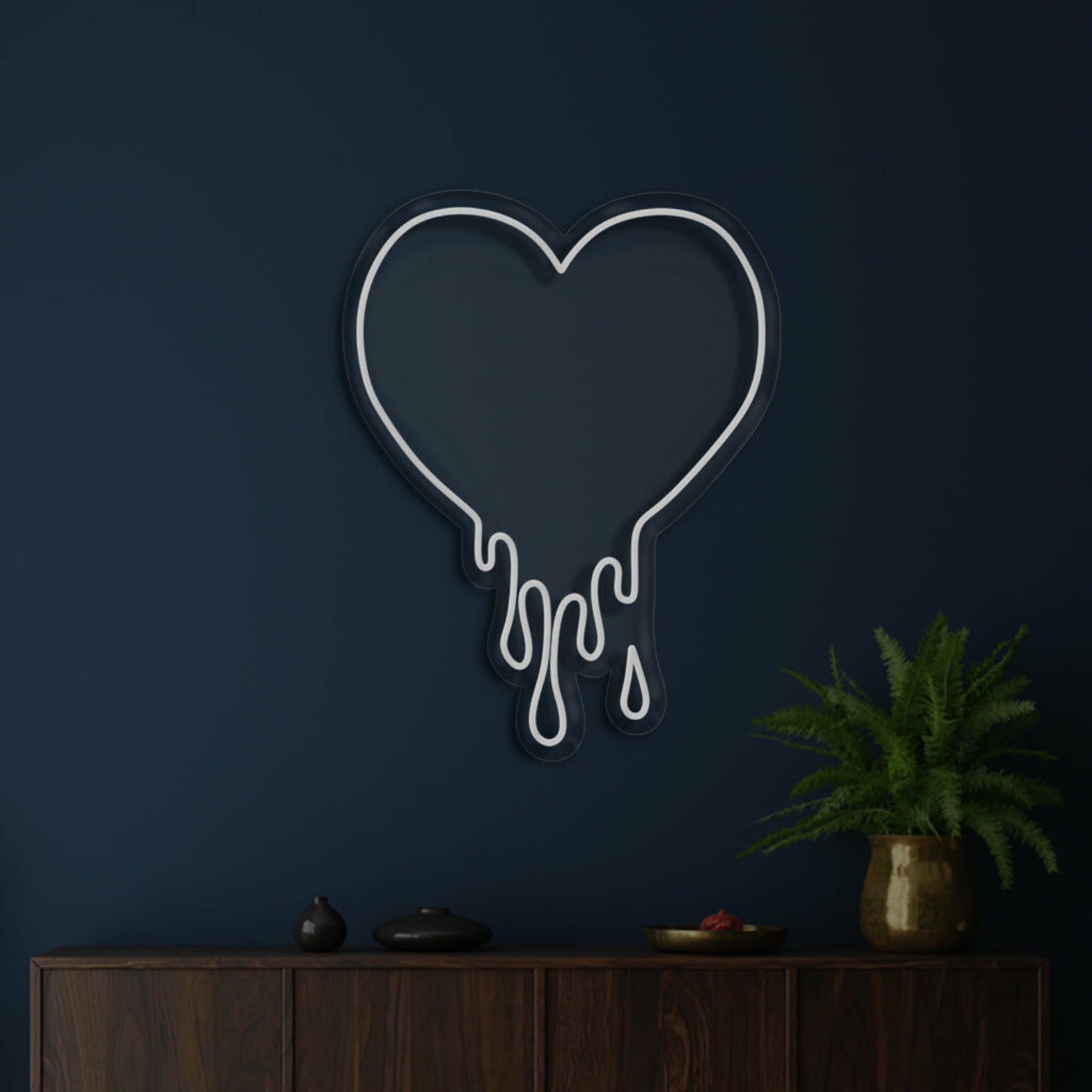 Melting Heart Neon Warmth And Love In Fluid Form | Shineneon