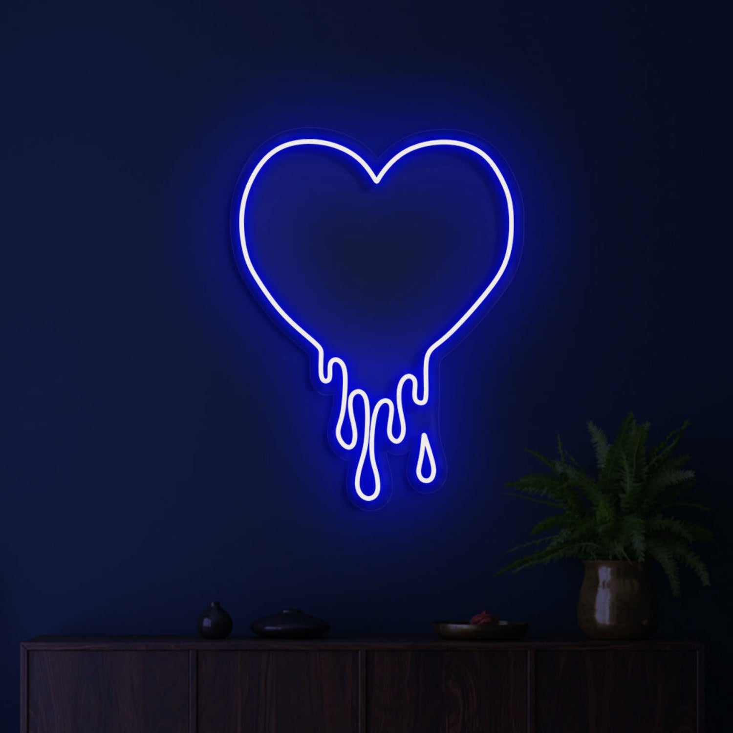 Melting Heart Neon Warmth And Love In Fluid Form | Shineneon