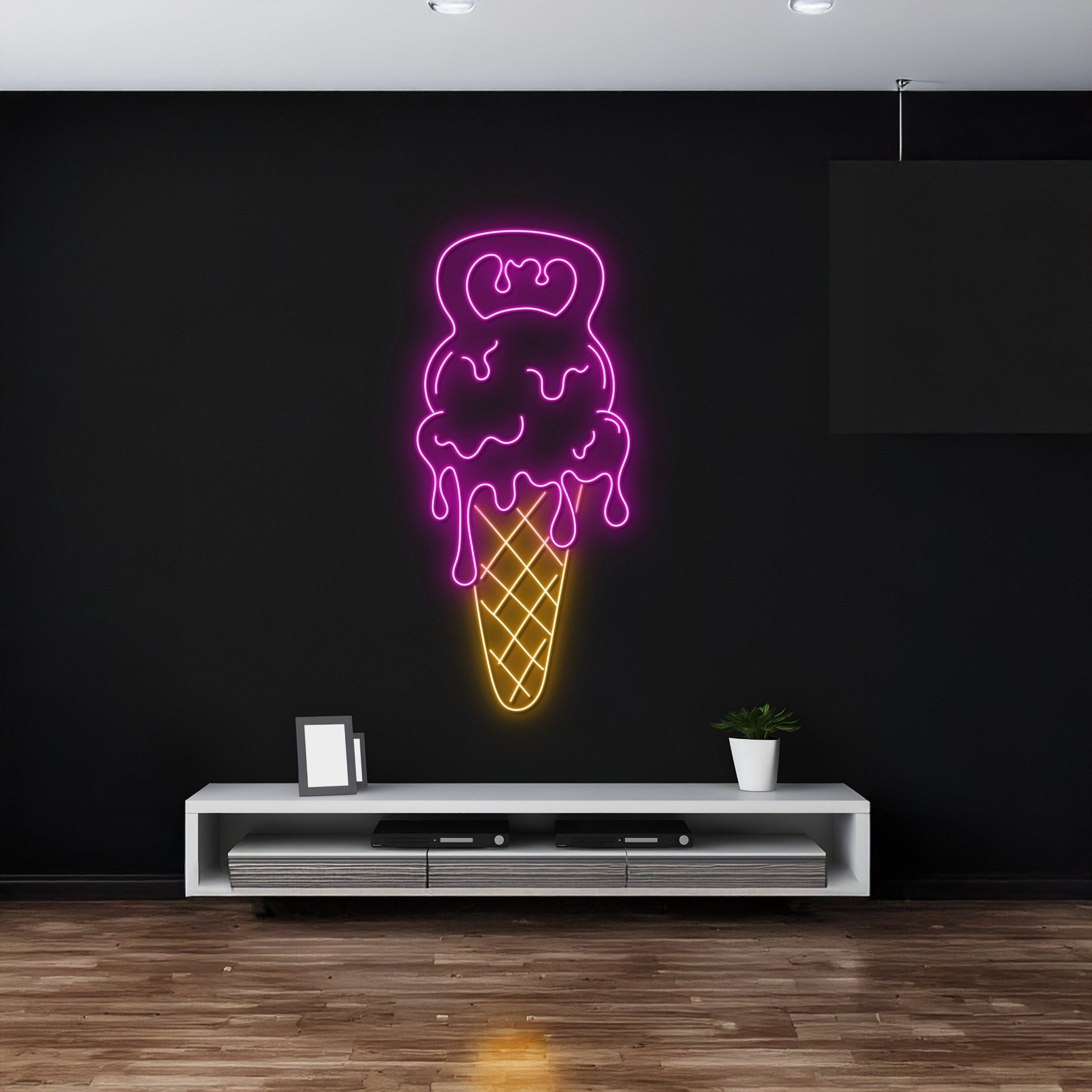 Melting Ice Cream Neon Sign - Shineneon