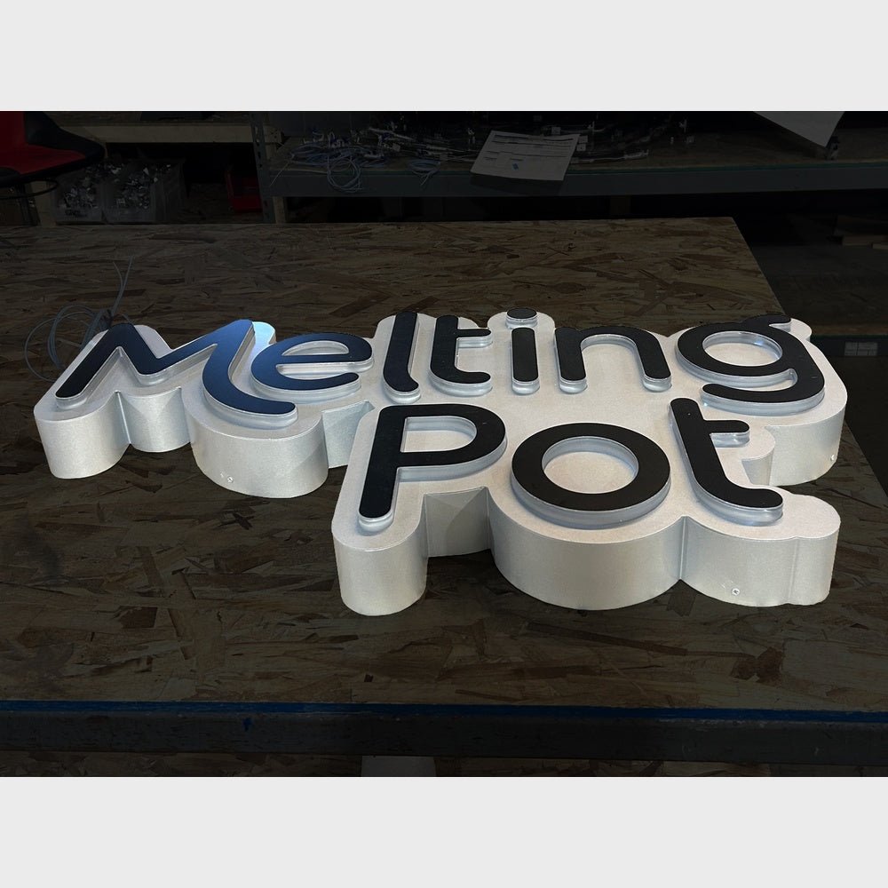 Melting Pot 3D Backlit Channel Letters Led Light Sign - Shineneon