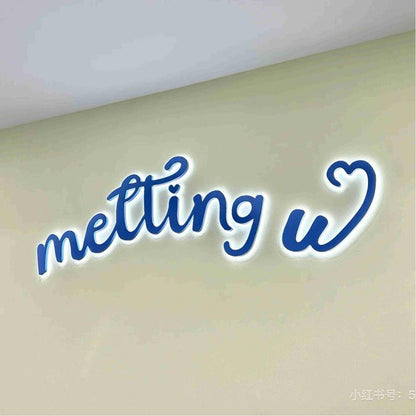 Melting U 3D Backlit Channel Letters Led Light Sign - Shineneon