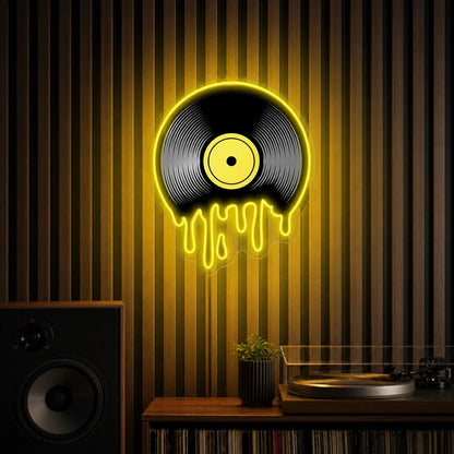Melting Vinyl Record LED Neon Sign - Shineneon