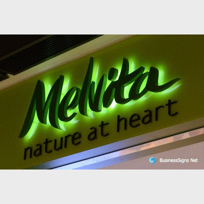 Melvita 3D Backlit Channel Letters Led Light Sign - Shineneon