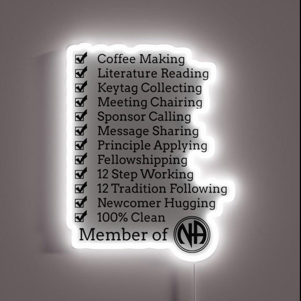 Member Of Na Rgb Led Neon Sign - Custom LED neon sign front view