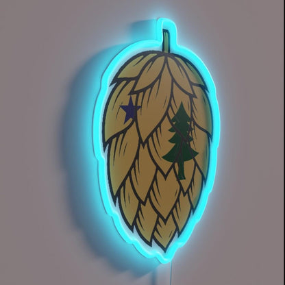 Memorable 1901 Maine State Flag Craft Rgb Led Neon Sign - LED neon sign close-up detail