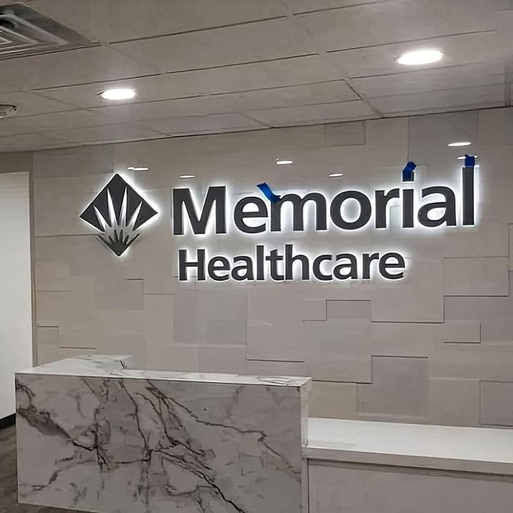 Memorial Healthcare 3D Backlit Letters Business Metal Led Sign - Shineneon