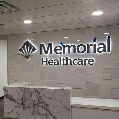Memorial Healthcare 3D Backlit Letters Business Metal Led Sign - Shineneon