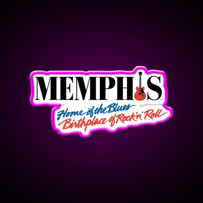 Memphis Home Blues Birthplace Of Rock N Roll Welcome Led Neon Sign Rgb Color - Shineneon