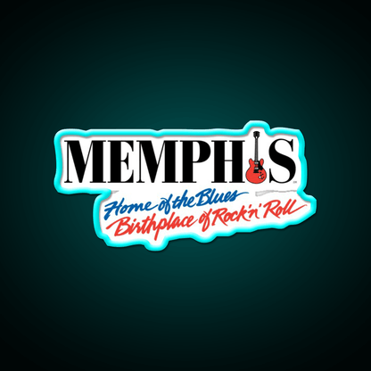 Memphis Home Blues Birthplace Of Rock N Roll Welcome Led Neon Sign Rgb Color - Shineneon