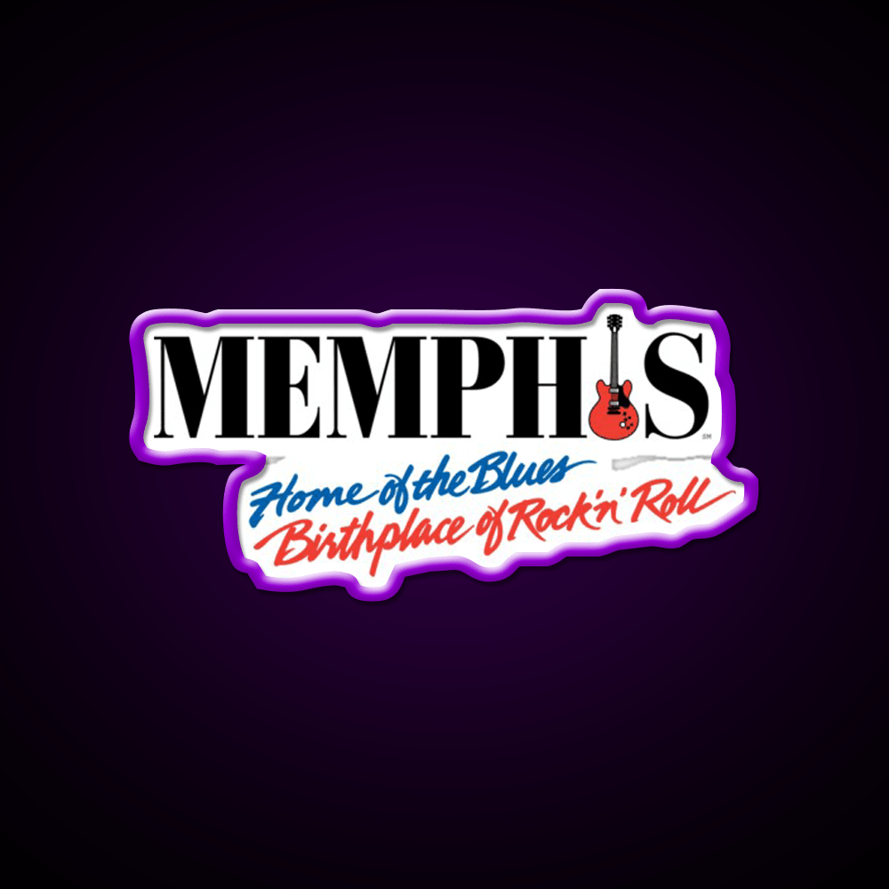 Memphis Home Blues Birthplace Of Rock N Roll Welcome Led Neon Sign Rgb Color - Shineneon
