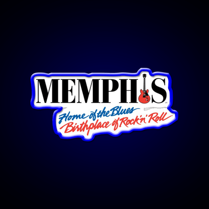 Memphis Home Blues Birthplace Of Rock N Roll Welcome Led Neon Sign Rgb Color - Shineneon