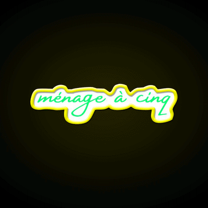 Menage A Cinq Man Cave Bar Led Neon Sign Rgb Color - Custom LED neon sign front view
