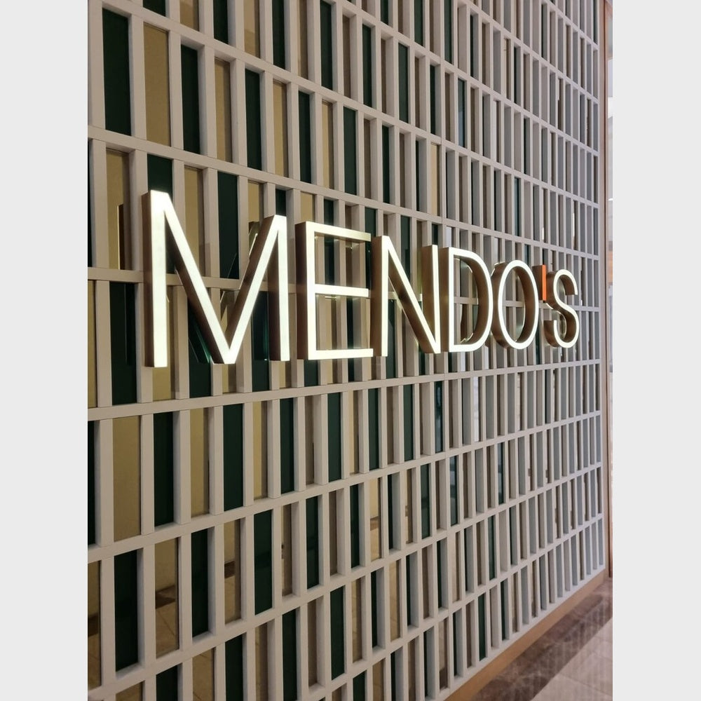 Mendos 3D Frontlit Channel Letters Led Light Sign