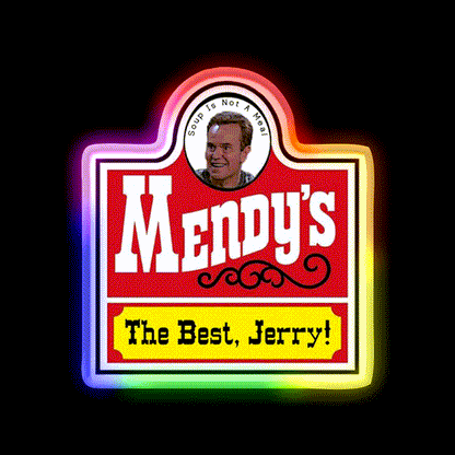 Mendys Fast Food Led Neon Sign For Burger Place Rgb Color - LED neon sign close-up detail