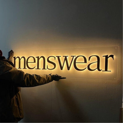 Menswear 3D Backlit Channel Letters Led Light Sign - Shineneon