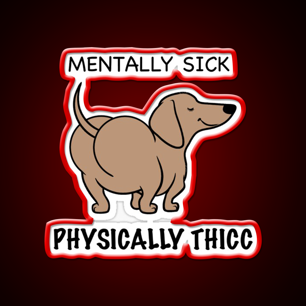 Mentally Sick Physically Thicc Gym Fitness Led Neon Sign Rgb Color
