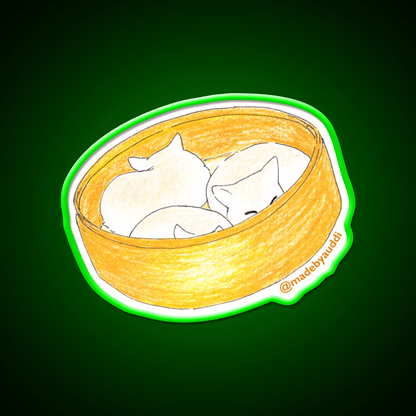 Meow Bao Cat Led Neon Sign Chinese Food Rgb Color - Shineneon