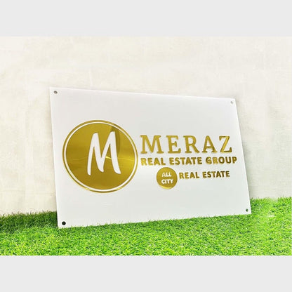 Meraz Real Estate Group Acrylic Business Logo Sign - Shineneon