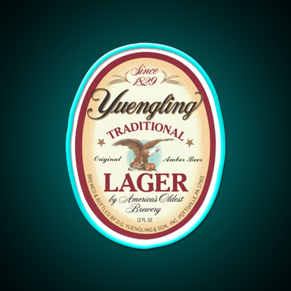 Merchandise Yuengling Lager Beer Bar Decor Led Neon Sign Wall Art Rgb Color - Size and dimension reference