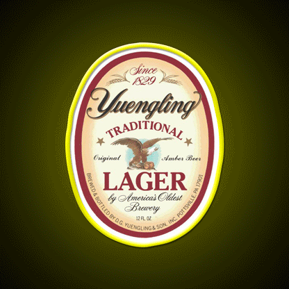 Merchandise Yuengling Lager Beer Bar Decor Led Neon Sign Wall Art Rgb Color - Custom LED neon sign front view